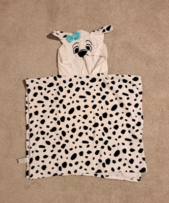 101 Dalmatians Disney Store Kids Hooded Towel Poncho Beach Pool Bath Puppy Dog - Image 1 of 4
