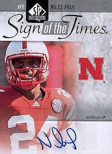 B3818- 2011 SP Authentic Sign of the Times #STNP Niles Paul D Auto SAMPLE PIC - Image 1 of 1