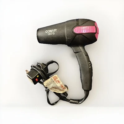 Secador de pelo plegable 1875W negro de viaje con doble voltaje 2 ajustes de calor Foto 1 de 4