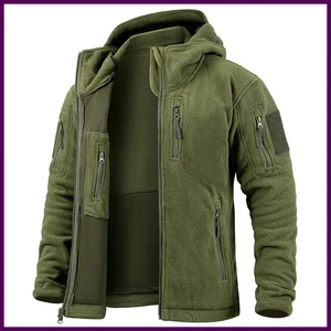 Herren Taktische Fleece Jacke Winter Warm Full Zip Militär Hoodies Mehrere Taschen - Bild 1 von 29