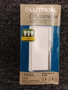 Lutron DVCL-153PR-WH Dimmer, New (Distressed Packaging), M4 - Picture 1 of 3