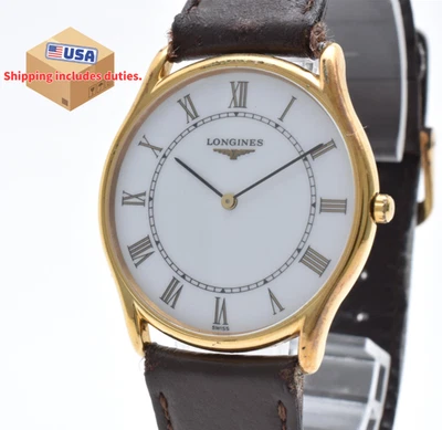 [Exc+5] Reloj para hombre LONGINES Grand Classic L4.617.2 Roman Qz de JAPÓN Foto 1 de 4