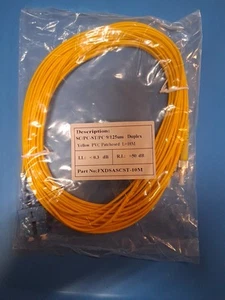 SC-ST 9/125 Duplex Fiber Optic  Patch Cable 10M P/n FXDSASCST-10 - Afbeelding 1 van 2