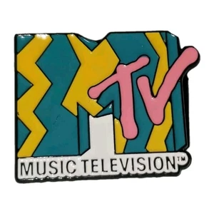 MTV music television retro Logo 1980's Lapel Hat Jacket Enamel Pin ^ - Picture 1 of 7