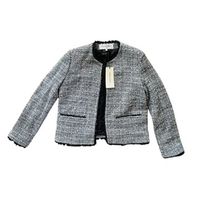 Gerard Darel Tweed Blazer Jacket Romeline Indigo Size 8 $545 MSRP New - Picture 1 of 8