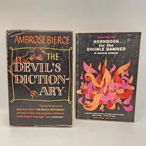 The Devil's Dictionary 1911 & Hornbook for the Double Damned 1962 Satirical Book - Imagen 1 de 10
