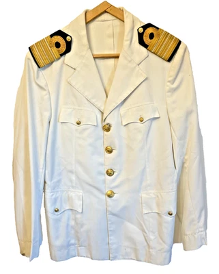 De colección Gabardina Chaqueta de Verano Uniforme de Capitán Contador de la Armada Argentina Foto 1 de 4