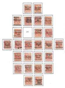 EE. UU. Precancelaciones - 10c Prexie con 49 estados diferentes, DC y Terr. - Imagen 1 de 2
