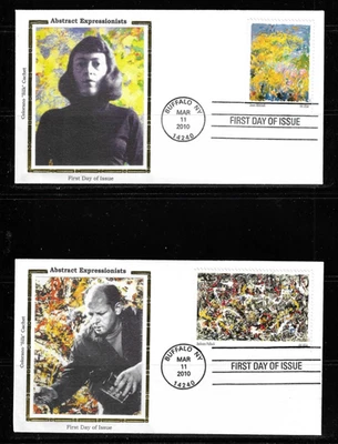 USA SC # 4444a-j Abstract Expressionists FDC . Colorano Silk Cachet - Image 1 of 4