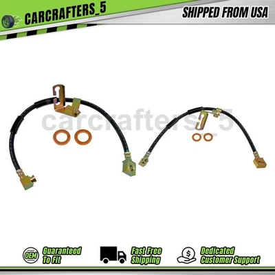 2 Front Brake Hydraulic Hose For 1991 Chrysler Shadow 2.5L - Image 1 of 4