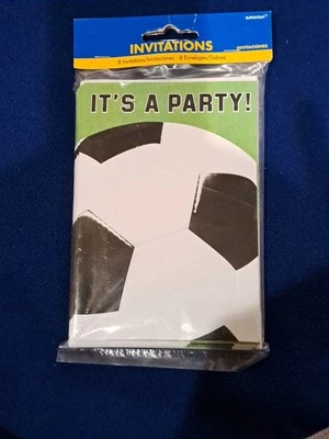 Convites de festa de futebol. 8 envelopes Invitations Plus. - Imagem 1 de 3