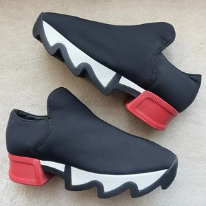 IRI NY Zapatillas Neopreno Negras Rojo Negro Blanco Suela Ondulada Mujeres EU 40.5 US 10.5 W - Imagen 1 de 17