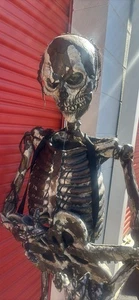 Halloween Asylum 5.ft Skeleton Playing Guitar  - Picture 1 of 4