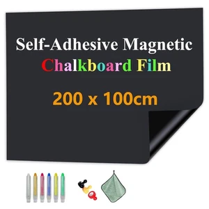 Magnetische Tafelfolie selbstklebend Kreidetafel Kreidefolie Wandsticker Folie - Bild 1 von 10