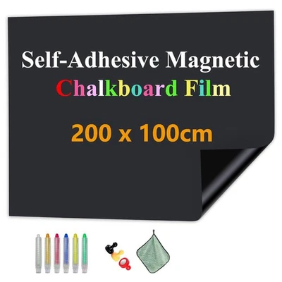 Magnetische Tafelfolie selbstklebend Kreidetafel Kreidefolie Wandsticker Folie - Bild 1 von 4