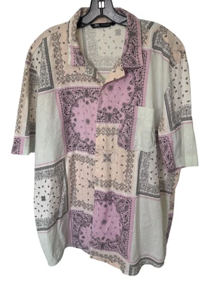 Camisa de cachemir de lino para hombre ZARA talla grande Foto 1 de 4