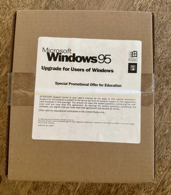 Vtg Microsoft WINDOWS 95 3.5” Disk SEALED New Old Stock - Image 1 of 3