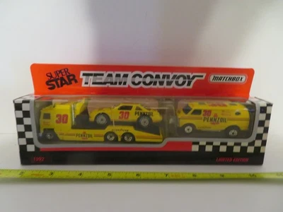 Matchbox Team Convoy Super Star #30 Pennzoil Michael Waltrip 1991 w/Box - Image 1 of 4