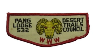 Pang Lodge 532 Desert Trails Council CA (SEWN) Flap RED Bdr (LX927) - Picture 1 of 2