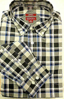 Merona Men's Shirt Size Small Plaid Tailored Fit Button Up Long Sleeve NEW - Image 1 of 4
