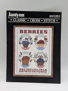 Baskets Sampler Cross Stitch Pattern Janlynn Berry Vintage 1988 #900-10 Classic - Picture 1 of 3