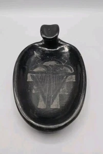 Faustina Gutierrez (1898-1976) Santa Clara Pottery Blackware Ashtray 1950s - Picture 1 of 5