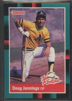 1988 Donruss The Rookies #13 Doug Jennings Oakland Athletics - Image 1 of 2