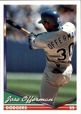 1994 Topps SPANISH BILINGUAL #241 Jose Offerman LOS ANGELES DODGERS