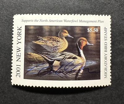 WTDstamps - 2001 NOVA YORK - Selo de Pato do Estado - Estado perfeito estado OG NH **ASSINADO PELO ARTISTA** - Imagem 1 de 2