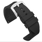 Soft High Quality Rubber Watch Smart Steel Buckle Band 20 22mm Quick Release Uk