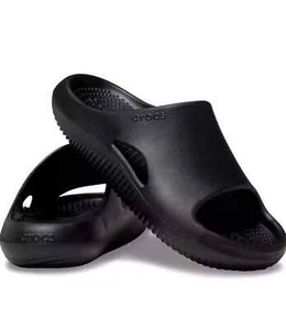 Crocs Mellow Recovery Slides Triple Black Black Mens UkSize 10 - Picture 1 of 4