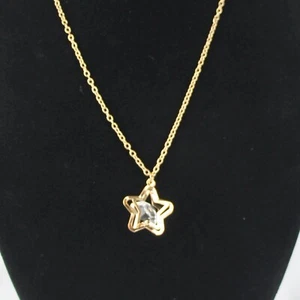 Kohl's Metal Necklace Gold-tone 26" Star & Crystal Pendent - Picture 1 of 2