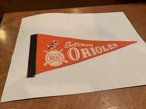 1960's Baltimore Orioles 9" mini pennant vintage original MINT
