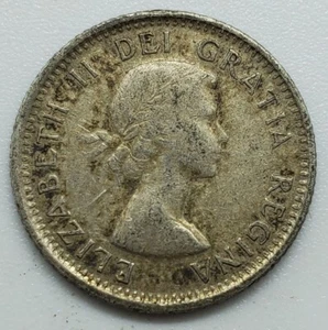 1953 Elizabeth II Silver Dime 10 Cent Coin Canada #201 - Picture 1 of 2