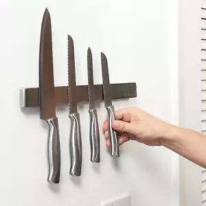 Barra de cuchillo magnético de acero inoxidable 15 pulgadas, soporte de cuchillo magnético extra fuerte - Imagen 1 de 5