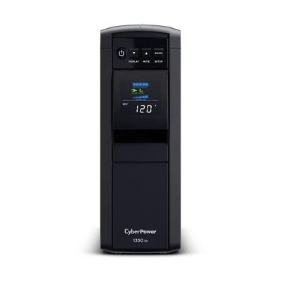 CyberPower CP1350PFCLCD 6+6 Outlets Sinewave LCD UPS System 1350VA 880W 1445J - Image 1 of 4
