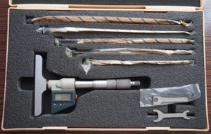 Mitutoyo 329-511-30 DMC100-150 Depth Gauge Micrometer Full Set In Case - Picture 1 of 8