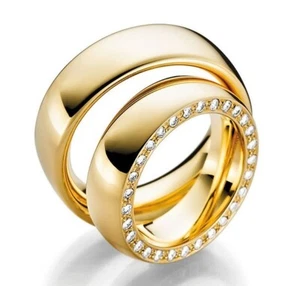 DISEÑO MADURO - ELEGANTES ANILLOS DE BODA / BRONCE - ORO - GRAN SELECCIÓN EN TIENDA - Imagen 1 de 1