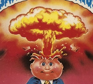 Adam Bomb Checklist #8a 1985 UK GARBAGE PAIL KIDS MINIS SERIES 1 PSA 6 EX-MT