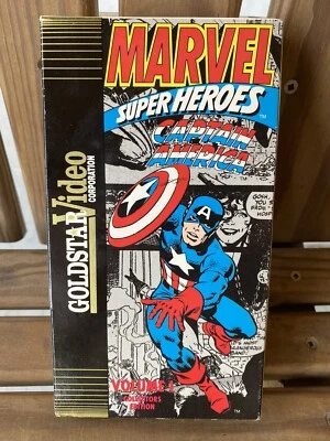 Marvel Super Heroes Captain America Vol 1 Goldstar Video release 1991 VHS - Image 1 of 3
