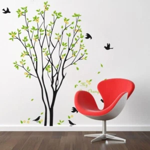 Large Tree Leaves Bird DIY Wall Sticker Decal Living Room Bedroom Kid Home Decor - Picture 1 of 7