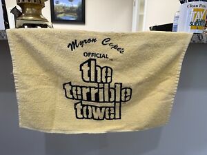 Vintage NFL 1990's The Terrible Towel & Pittsburg Steelers 5x Champion Flag Set 