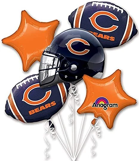 Chicago Bears NFL Anagrama Globo Ramo Cumpleaños Fiesta Decoración Fútbol Foto 1 de 1