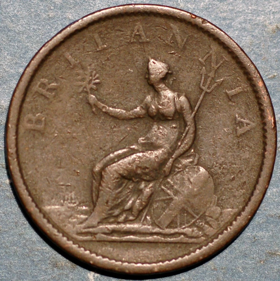 1807 英国 Penny Georges III 铜 KM#663 — 第 1/2 张图片