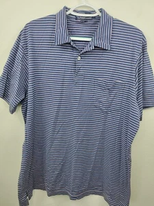 Ralph Lauren Men's Soft Polo Shirt Sz L Blue Pink Striped Fine Cotton Casual - Picture 1 of 4
