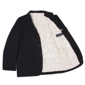 COMME des GARCONS HOMME Lining Logo Printed Wool Jacket Size S(K-120278) - Picture 1 of 12