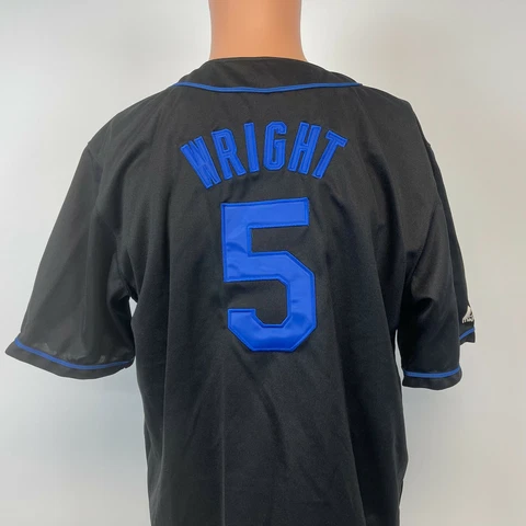 Majestic David Wright New York Mets Jersey MLB Baseball Sewn Black Youth XL Cover