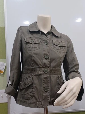 Chaqueta utilitaria Ann Taylor Loft Petites talla 0P Army Grn Foto 1 de 4