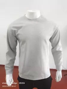 Men's Solid Color Waffle Long Sleeve Sweater Crew-Neck Knit Pullover T-shirt Top - Picture 1 of 22