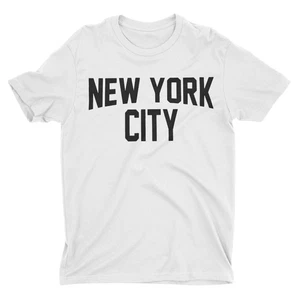 Kids White New York City T-Shirt Lennon Youth Tee NYC Screen Printed Love NY - Picture 1 of 1